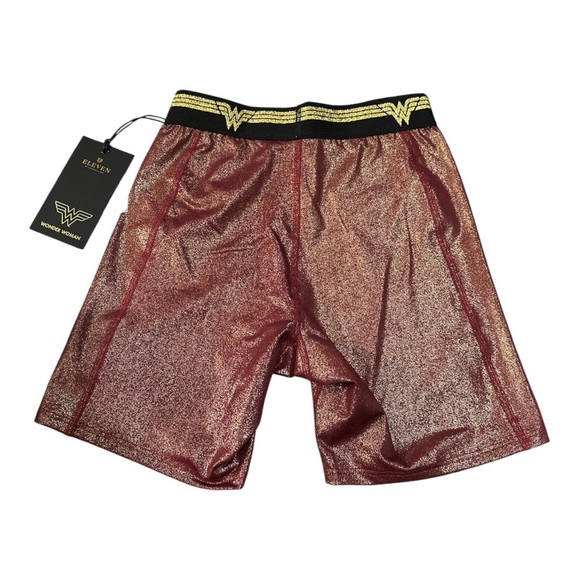 EleVen by Venus Williams Wonder Woman Biker Shorts XS Glitter Red - Picture 2 of 8